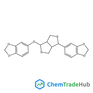 5-[(1S,3aR,4R,6aR)-4-(1,3-Benzodioxol-5-yloxy)tetrahydro-1H,3H-furo[3,4-c]furan-1-yl]-1,3-benzodioxole