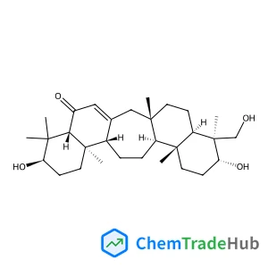 (3R,4aR,7aS,9aR,10S,11R,13aR,13bS,15aS,15bR)-3,11-Dihydroxy-10-(hydroxymethyl)-4,4,7a,10,13a,15b-hexamethyl-1,2,3,4,4a,7,7a,8,9,9a,10,11,12,13,13a,13b,14,15,15a,15b-icosahydro-5H-naphtho[2',1':4,5]cyc
lohepta[1,2-a]naphthalen-5-one structure