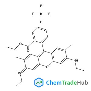 (3E)-9-[2-(Ethoxycarbonyl)phenyl]-N-ethyl-6-(ethylamino)-2,7-dimethyl-3H-xanthen-3-iminium tetrafluoroborate