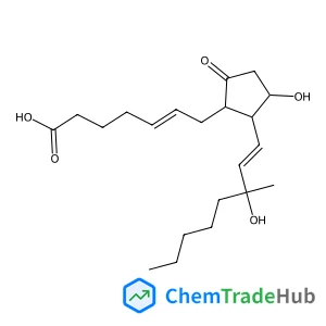 (5Z,11alpha,13E,15R)-11,15-Dihydroxy-15-methyl-9-oxoprosta-5,13-dien-1-oic acid structure