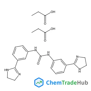 Propanoic acid - 1,3-bis[3-(4,5-dihydro-1H-imidazol-2-yl)phenyl]urea (2:1)