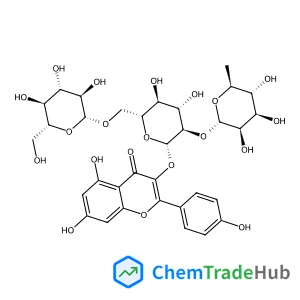 5,7-Dihydroxy-2-(4-hydroxyphenyl)-4-oxo-4H-chromen-3-yl 6-deoxy-alpha-L-mannopyranosyl-(1->2)-[beta-D-glucopyranosyl-(1->6)]-beta-D-glucopyranoside