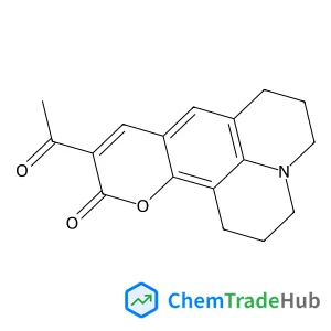 10-Acetyl-2,3,6,7-tetrahydro-1H,5H,11H-pyrano[2,3-f]pyrido[3,2,1-ij]quinolin-11-one
