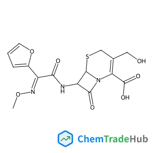 7-{[2-Furyl(methoxyimino)acetyl]amino}-3-(hydroxymethyl)-8-oxo-5-thia-1-azabicyclo[4.2.0]oct-2-ene-2-carboxylic acid