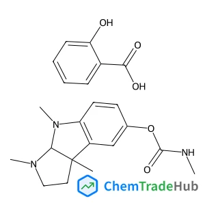 2-Hydroxybenzoic acid - (3aS,8aR)-1,3a,8-trimethyl-1,2,3,3a,8,8a-hexahydropyrrolo[2,3-b]indol-5-yl methylcarbamate (1:1)