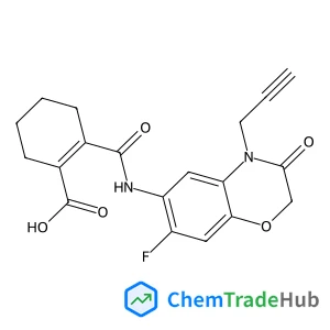 1-Cyclohexene-1-carboxylic acid, 2-[[[7-fluoro-3,4-dihydro-3-oxo-4-(2-propyn-1-yl)-2H-1,4-benzoxazin-6-yl]amino]carbonyl]-