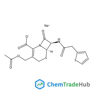 Sodium (6R,7R)-3-(acetoxymethyl)-8-oxo-7-[(2-thienylacetyl)amino]-5-thia-1-azabicyclo[4.2.0]oct-2-ene-2-carboxylate