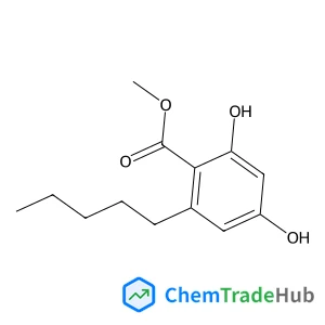 Methyl 2,4-dihydroxy-6-pentylbenzoate structure