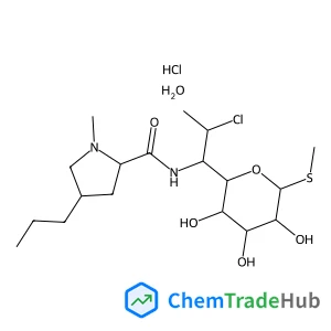 Methyl (5R)-5-[(1S,2S)-2-chloro-1-{[(4R)-1-methyl-4-propyl-L-prolyl]amino}propyl]-1-thio-beta-L-arabinopyranoside hydrochloride hydrate