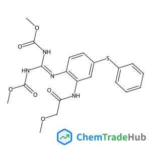 Dimethyl ({2-[(methoxyacetyl)amino]-4-(phenylsulfanyl)phenyl}carbonimidoyl)biscarbamate