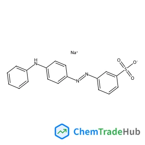Sodium 3-[(E)-(4-anilinophenyl)diazenyl]benzenesulfonate structure