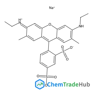 Sodium 4-[(3Z)-6-(ethylamino)-3-(ethyliminio)-2,7-dimethyl-3H-xanthen-9-yl]-1,3-benzenedisulfonate