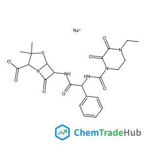 Sodium (2S,5R,6R)-6-{[(2R)-2-{[(4-ethyl-2,3-dioxo-1-piperazinyl)carbonyl]amino}-2-phenylacetyl]amino}-3,3-dimethyl-7-oxo-4-thia-1-azabicyclo[3.2.0]heptane-2-carboxylate