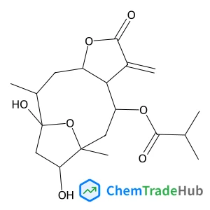 (1S,2S,4R,8S,9R,11R,12R)-1,12-Dihydroxy-2,11-dimethyl-7-methylene-6-oxo-5,14-dioxatricyclo[9.2.1.0~4,8~]tetradec-9-yl 2-methylpropanoate