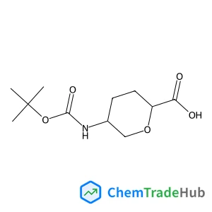 (2S,5R)-5-[(tert-butoxycarbonyl)amino]tetrahydro-2H-pyran-2-carboxylic acid
