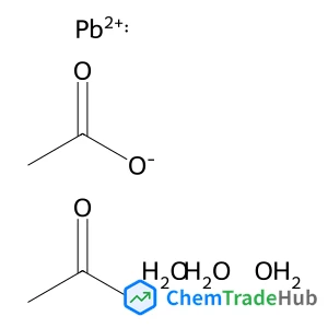 Lead(2+) acetate hydrate (1:2:3) structure