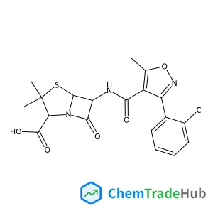 (2S,5R,6R)-6-({[3-(2-Chlorophenyl)-5-methyl-1,2-oxazol-4-yl]carbonyl}amino)-3,3-dimethyl-7-oxo-4-thia-1-azabicyclo[3.2.0]heptane-2-carboxylic acid