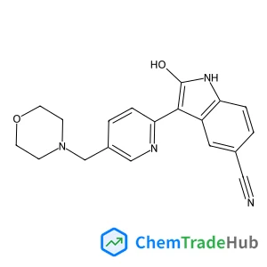 2-hydroxy-3-(5-(morpholinomethyl)pyridin-2-yl)-1H-indole-5-carbonitrile