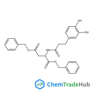 Dibenzyl (2S)-2-[3-(3,4-dihydroxyphenyl)propanoylamino]butanedioate