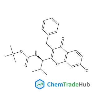 tert-butyl N-[(1R)-1-(3-benzyl-7-chloro-4-oxo-chromen-2-yl)-2-methyl-propyl]carbamate
