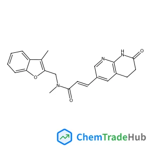 (2E)-N-Methyl-N-[(3-methyl-1-benzofuran-2-yl)methyl]-3-(7-oxo-5,6,7,8-tetrahydro-1,8-naphthyridin-3-yl)acrylamide