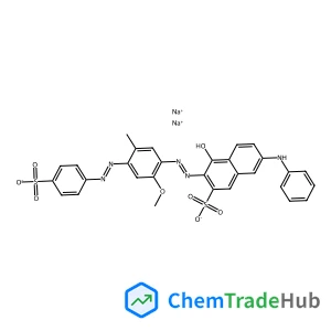 Disodium 7-anilino-4-hydroxy-3-({2-methoxy-5-methyl-4-[(4-sulfonatophenyl)diazenyl]phenyl}diazenyl)-2-naphthalenesulfonate