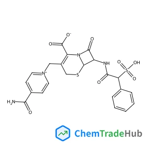 (6R,7R)-3-[(4-Carbamoyl-1-pyridiniumyl)methyl]-8-oxo-7-{[(2R)-2-phenyl-2-sulfoacetyl]amino}-5-thia-1-azabicyclo[4.2.0]oct-2-ene-2-carboxylate