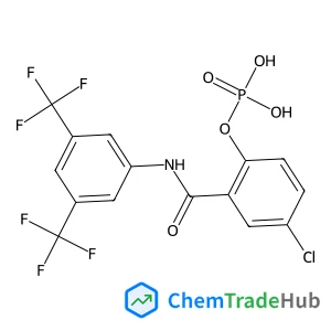 2-{[3,5-Bis(trifluoromethyl)phenyl]carbamoyl}-4-chlorophenyl dihydrogen phosphate