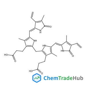 3-[2-[[3-(2-carboxyethyl)-4-methyl-5-[(Z)-(4-methyl-5-oxo-3-vinyl-pyrrol-2-ylidene)methyl]-1H-pyrrol-2-yl]methyl]-4-methyl-5-[(Z)-(3-methyl-5-oxo-4-vinyl-pyrrol-2-ylidene)methyl]-1H-pyrrol-3-yl]propanoic acid