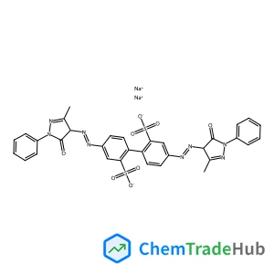 Disodium 4,4'-bis[(E)-(3-methyl-5-oxo-1-phenyl-4,5-dihydro-1H-pyrazol-4-yl)diazenyl]-2,2'-biphenyldisulfonate