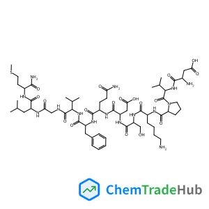 L-alpha-Aspartyl-L-valyl-L-prolyl-L-lysyl-L-seryl-L-alpha-aspartyl-L-alpha-glutamyl-L-phenylalanyl-L-valylglycyl-L-leucyl-L-methioninamide