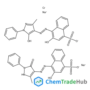 Disodium [3-(hydroxy-kappaO)-4-{(E)-[5-(hydroxy-kappaO)-3-methyl-1-phenyl-1H-pyrazol-4-yl]diazenyl}-1-naphthalenesulfonato(3-)][3-(hydroxy-kappaO)-4-[(E)-(5-hydroxy-3-methyl-1-phenyl-1H-pyrazol-4-yl)d
iazenyl]-1-naphthalenesulfonato(2-)]chromate(2-)