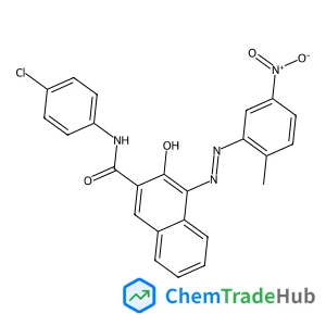 N-(4-Chlorophenyl)-3-hydroxy-4-[(E)-(2-methyl-5-nitrophenyl)diazenyl]-2-naphthamide