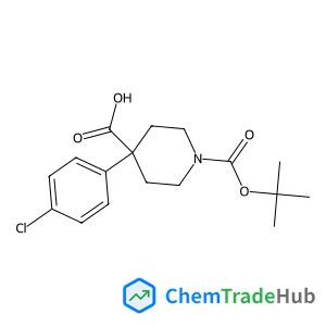 4-(4-Chlorophenyl)-1-{[(2-methyl-2-propanyl)oxy]carbonyl}-4-piperidinecarboxylic acid