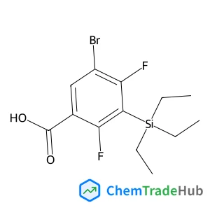 5-Bromo-2,4-difluoro-3-(triethylsilyl)benzoic acid