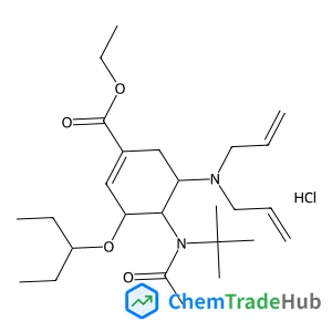 Ethyl (3R,4R,5S)-4-N-Acetyl(1,1-dimethylethyl)amino-5-N,N-diallylamino-3-(1-ethylpropoxy)-1-cyclohexene-1-carboxylate monohydrochloride
