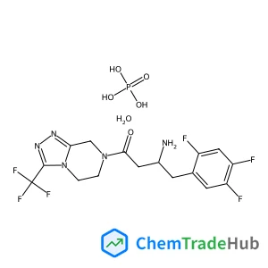 (3R)-3-Amino-1-[3-(trifluoromethyl)-5,6-dihydro[1,2,4]triazolo[4,3-a]pyrazin-7(8H)-yl]-4-(2,4,5-trifluorophenyl)-1-butanone phosphate hydrate (1:1:1)