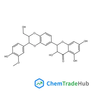 (2R,3R)-3,5,7-Trihydroxy-2-[(2S,3S)-3-(4-hydroxy-3-methoxyphenyl)-2-(hydroxymethyl)-2,3-dihydro-1,4-benzodioxin-6-yl]-2,3-dihydro-4H-chromen-4-one