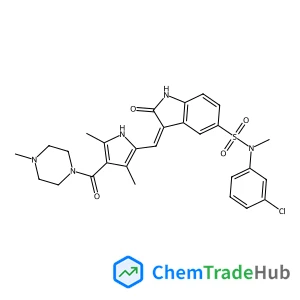 (3Z)-N-(3-Chlorophenyl)-3-({3,5-dimethyl-4-[(4-methyl-1-piperazinyl)carbonyl]-1H-pyrrol-2-yl}methylene)-N-methyl-2-oxo-5-indolinesulfonamide