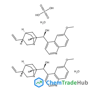 Cinchonan-9-ol, 6'-methoxy-, (9S)-, sulfate (2:1) (salt), monohydrate