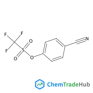4-Cyanophenyl trifluoromethanesulfonate structure