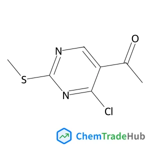 Ethanone, 1-[4-chloro-2-(methylthio)-5-pyrimidinyl]- structure