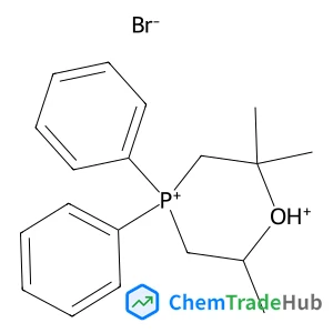 1,4-Oxaphosphorinanium, 2,2,6-trimethyl-4,4-diphenyl-, bromide (1:1) structure