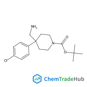 2-Methyl-2-propanyl 4-(aminomethyl)-4-(4-chlorophenyl)-1-piperidinecarboxylate