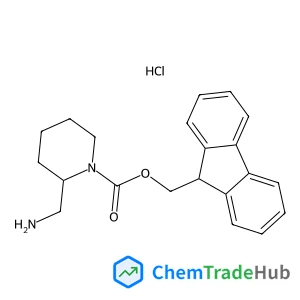 9H-Fluoren-9-ylmethyl 2-(aminomethyl)-1-piperidinecarboxylate hydrochloride (1:1)