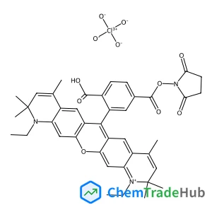 6-(2-Carboxy-5-{[(2,5-dioxo-1-pyrrolidinyl)oxy]carbonyl}phenyl)-1,11-diethyl-2,2,4,8,10,10-hexamethyl-10,11-dihydro-2H-pyrido[3',2':6,7]chromeno[3,2-g]quinolin-1-ium perchlorate