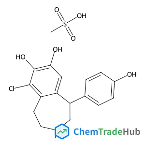 6-chloro-1-(4-hydroxyphenyl)-2,3,4,5-tetrahydro-1H-3-benzazepine-7,8-diol, methanesulfonic acid