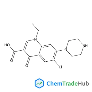 6-Chloro-1-ethyl-4-oxo-7-(1-piperazinyl)-1,4-dihydro-3-quinolinecarboxylic acid