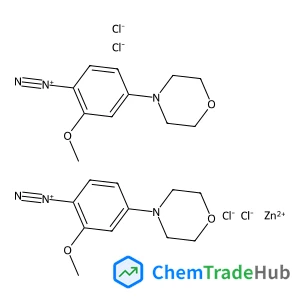 Bis[2-methoxy-4-(4-morpholinyl)benzenediazonium] tetrachlorozincate(2-)