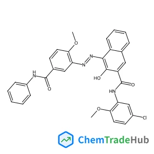 N-(5-Chloro-2-methoxyphenyl)-3-hydroxy-4-{(E)-[2-methoxy-5-(phenylcarbamoyl)phenyl]diazenyl}-2-naphthamide